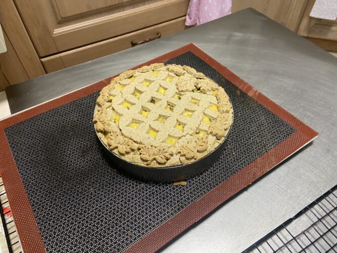 torta salata funghi nocciole besciamella
