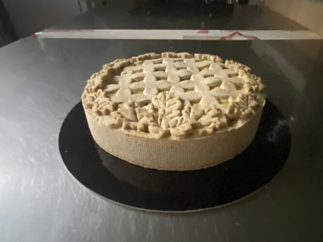 torta salata funghi nocciole besciamella