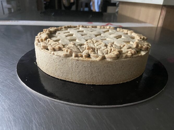 torta salata funghi nocciole besciamella