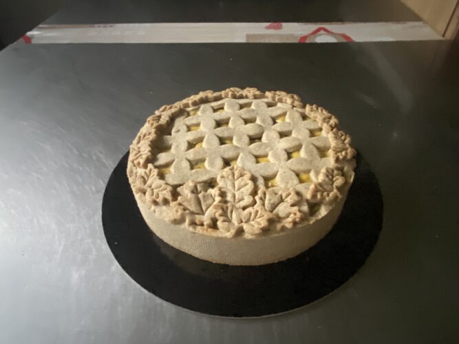 torta salata funghi nocciole besciamella
