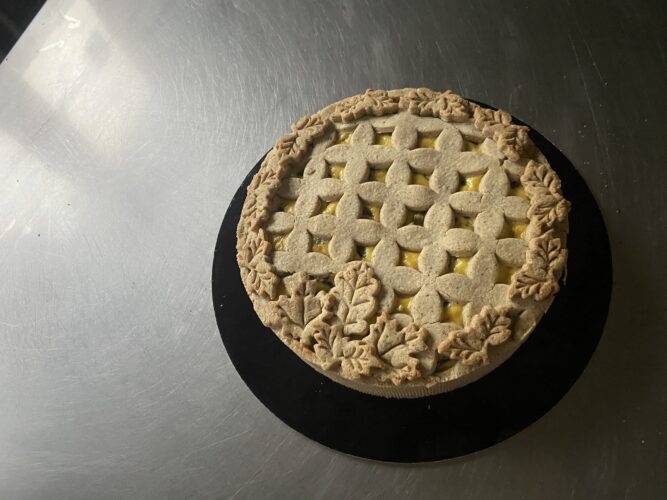 torta salata funghi nocciole besciamella