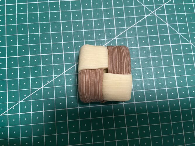 quadretto croissant bicolor
