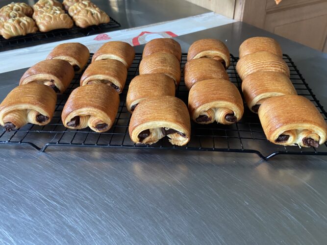mini pain au chocolate crociato