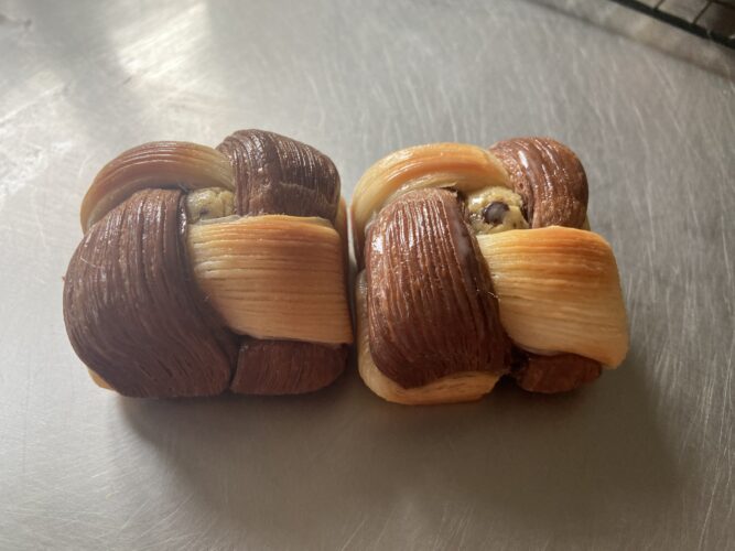 mini quadretto croissant bicolor