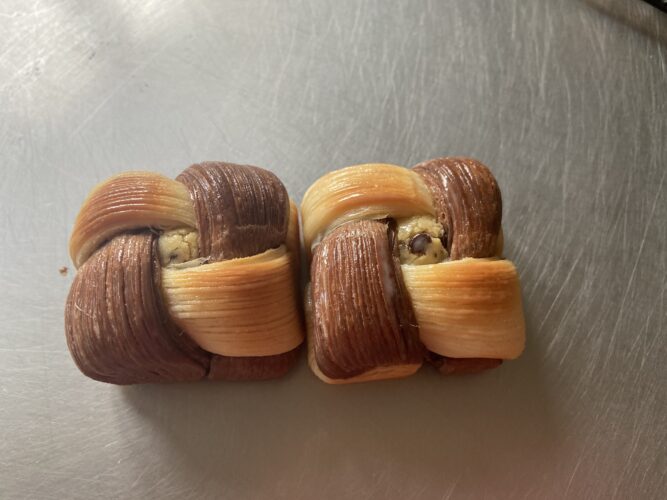 mini quadretto croissant bicolor