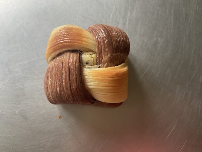 mini quadretto croissant bicolor