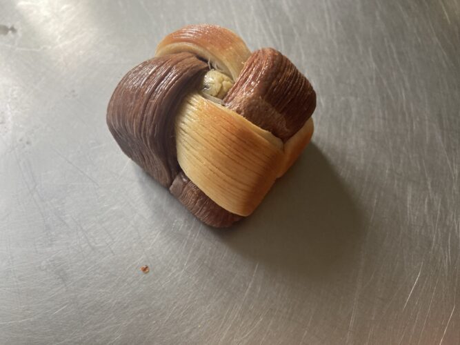 mini quadretto croissant bicolor