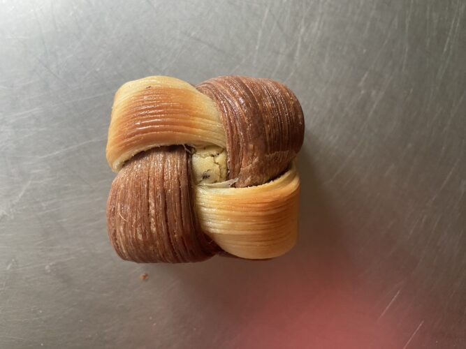 mini quadretto croissant bicolor