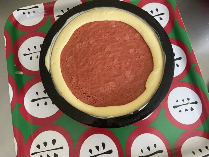 torta moderna cuor fragola e vaniglia